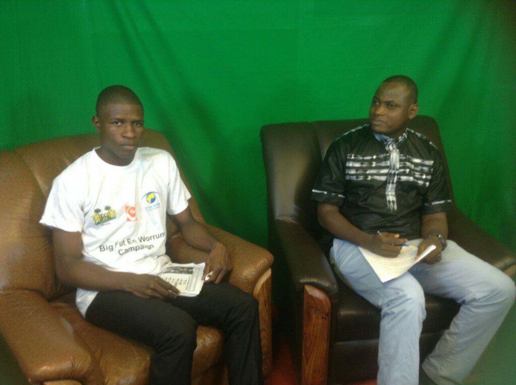 Ishamel being interviewed on the Star Television Network